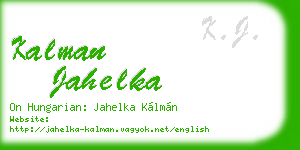 kalman jahelka business card